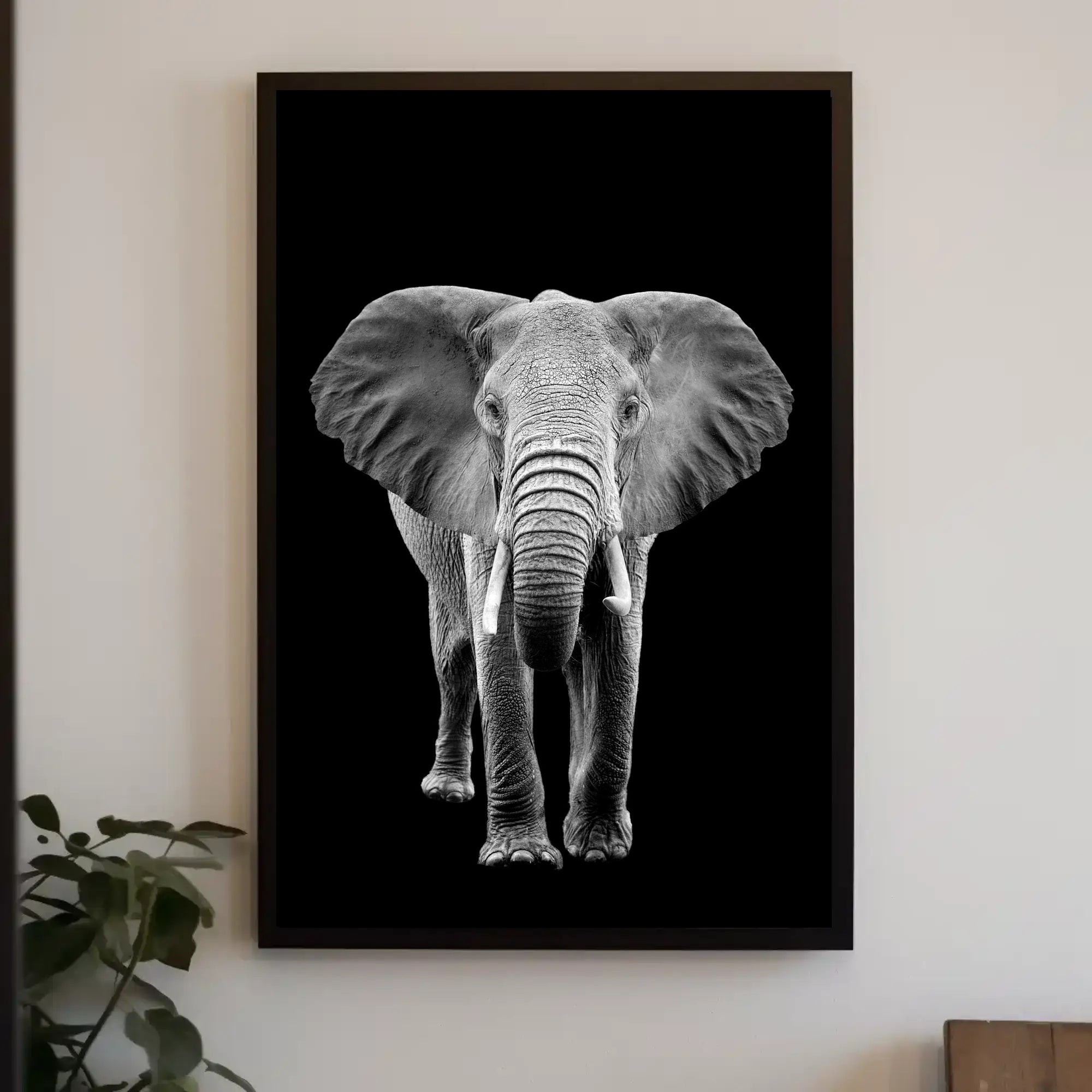 Majestic African Elephant Photorealistic Animal Poster