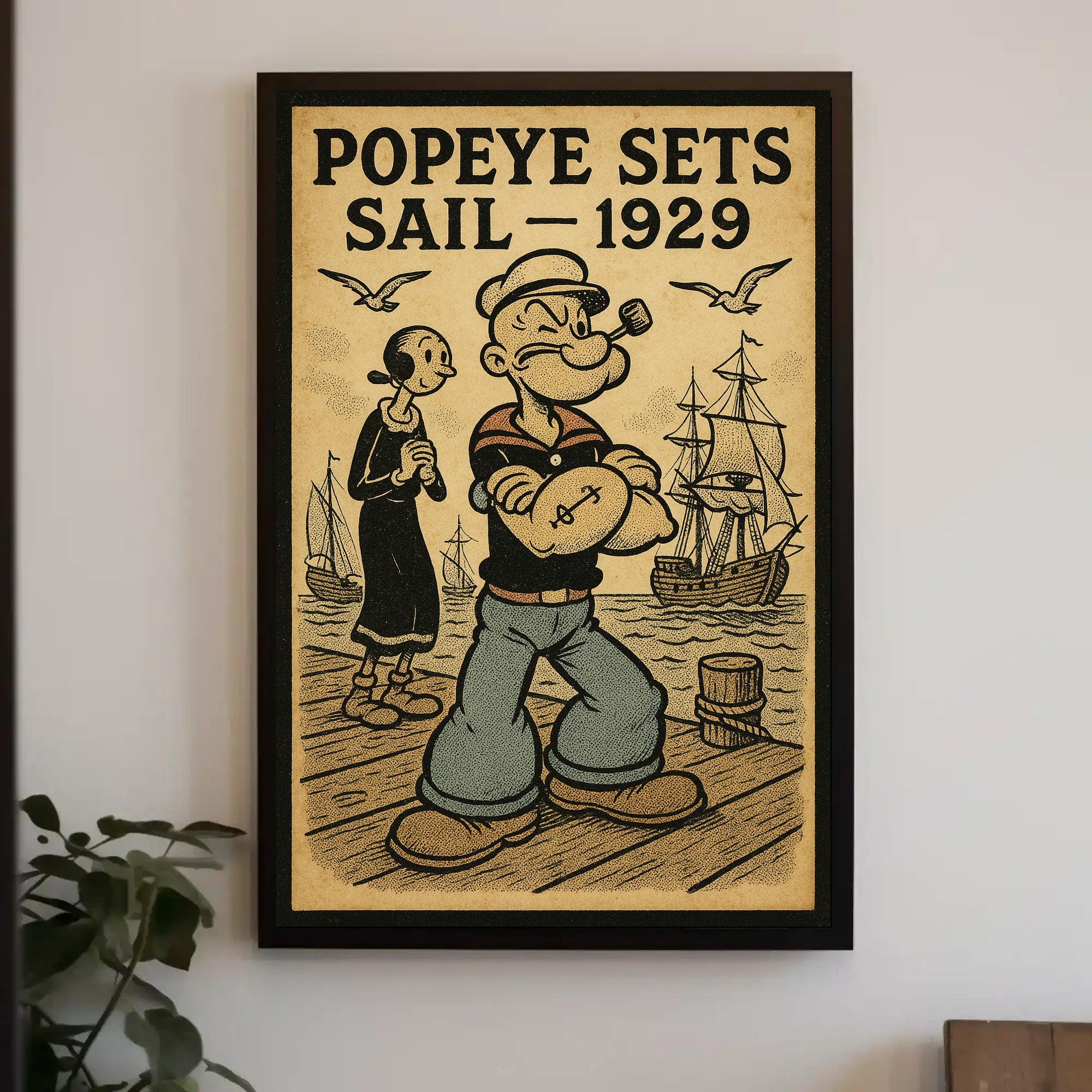 Nautical Cartoon Adventure Retro Art Pop Culture Poster