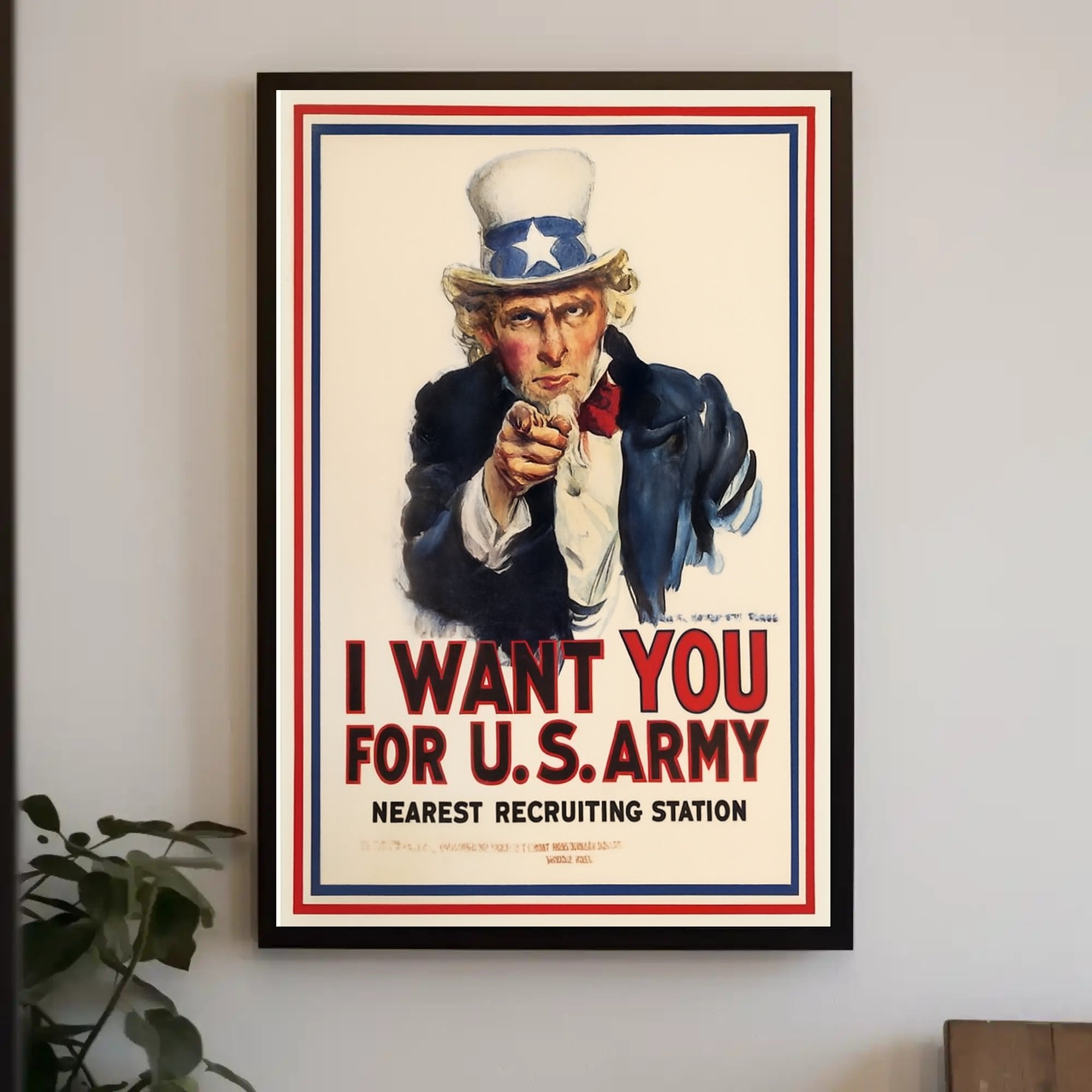 Uncle Sam Patriotic Military Recruitment Poster PosterGoat