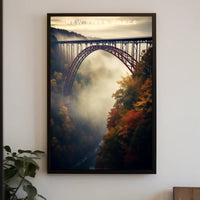 New River Gorge Bridge Autumn Poster Wall Art