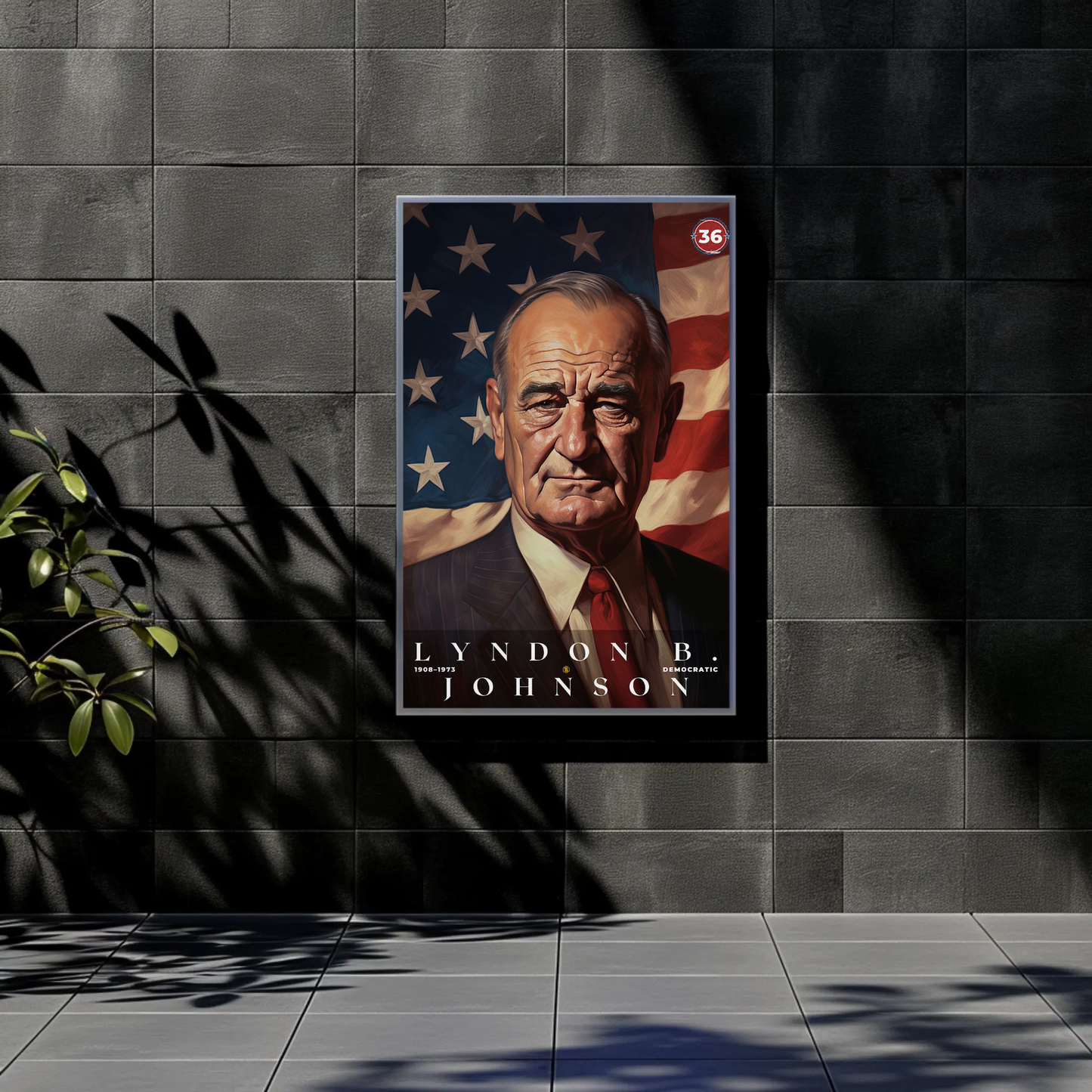 Lyndon Johnson 36th President Of The United States Portrait