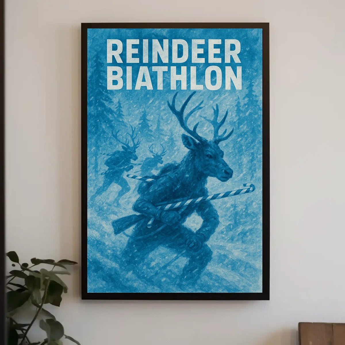 Reindeer Biathlon Poster