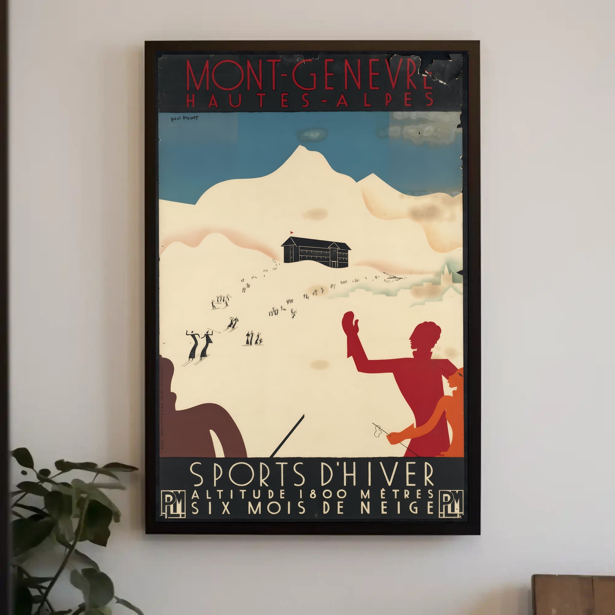 Montgenèvre Winter Sports Promotion Poster PosterGoat