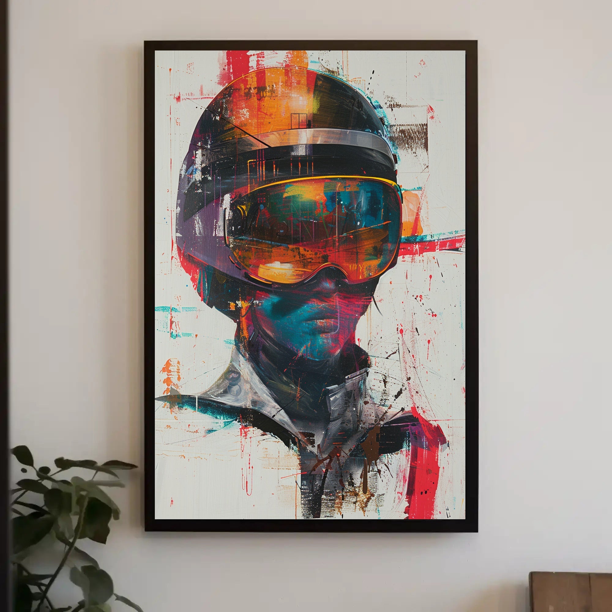 Futuristic Racer Art Print Poster for Home Decor and Wall Decoration PosterGoat