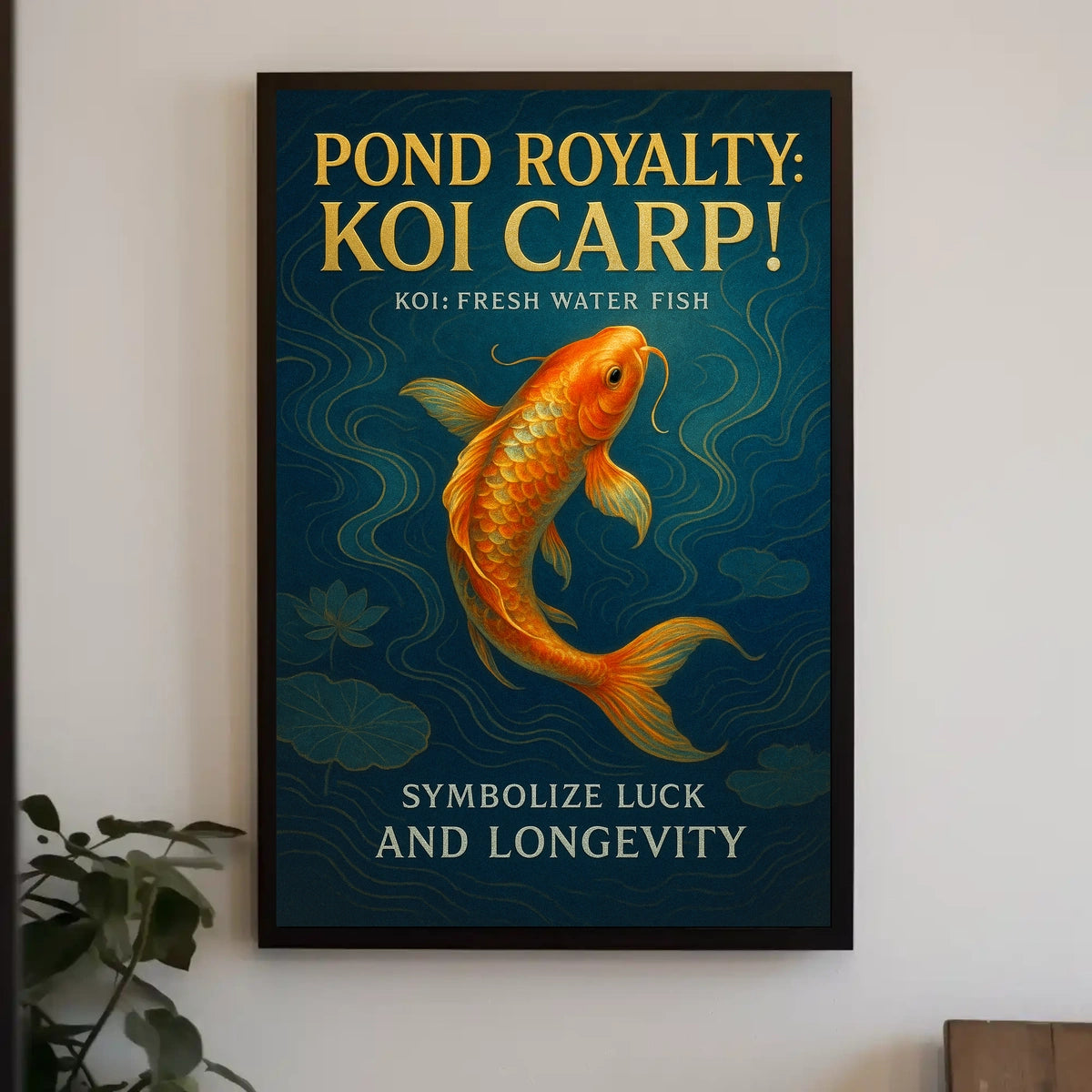 Pond Royalty Koi Carp Poster