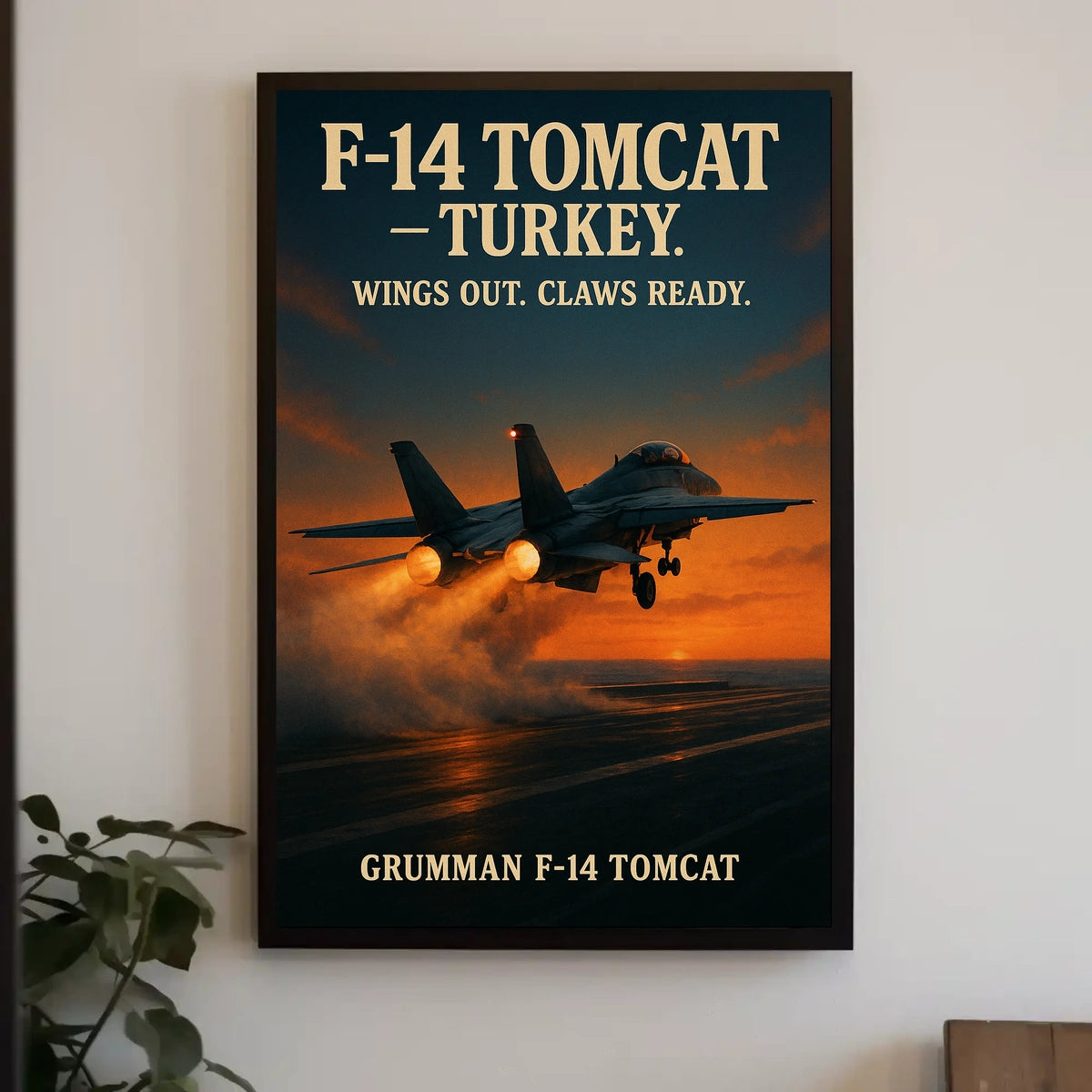 F-14 Tomcat Wings Out, Claws Ready Poster