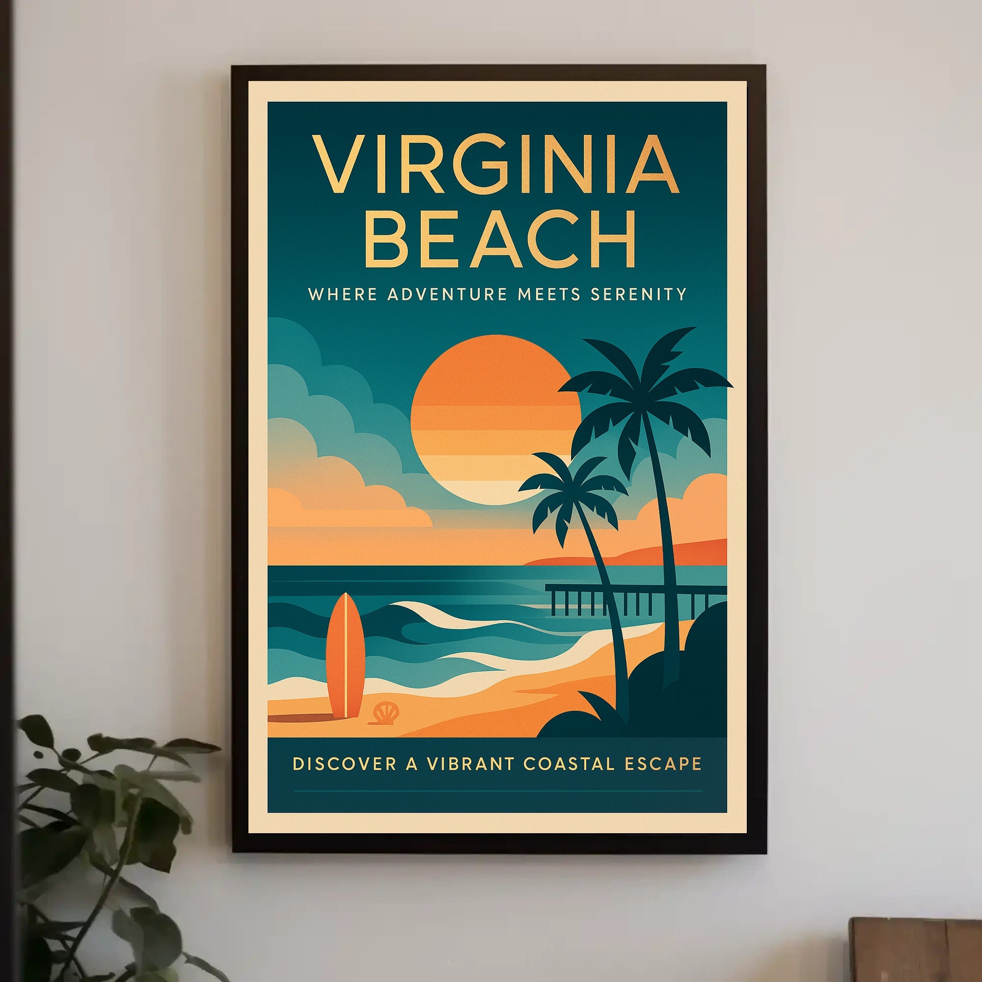 Virginia Beach Serenity Adventure Travel Poster