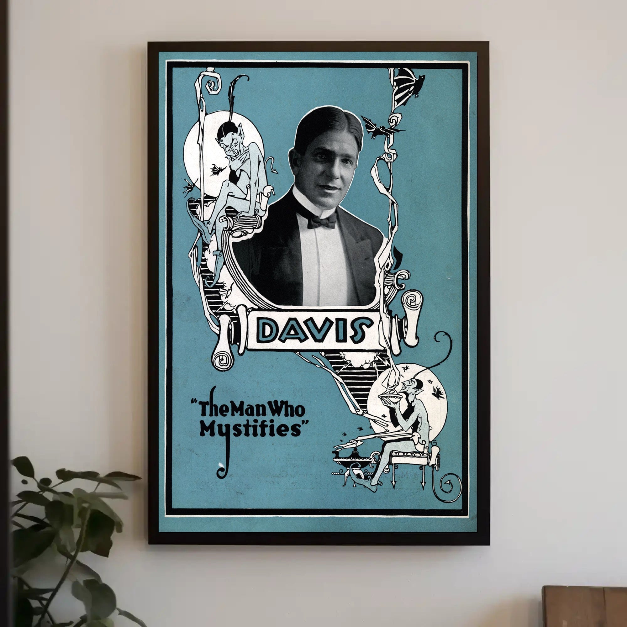 Vintage Magic Performer Art Nouveau Design Poster