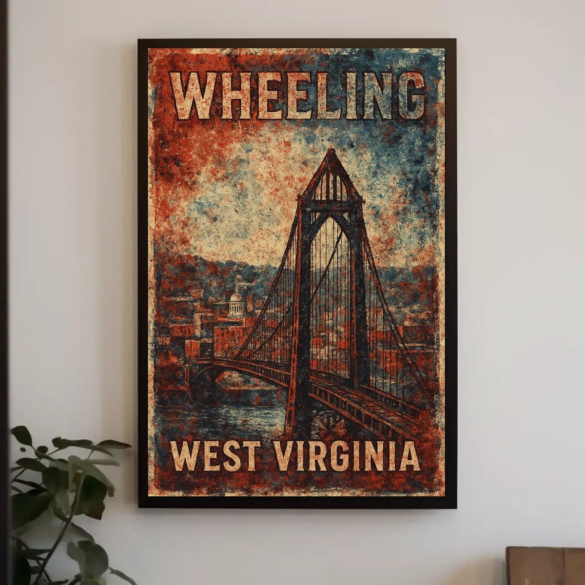 Wheeling West Virginia Travel Realism Decor Poster