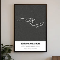 London Marathon Route Map: Bold and Minimalist Sports Poster