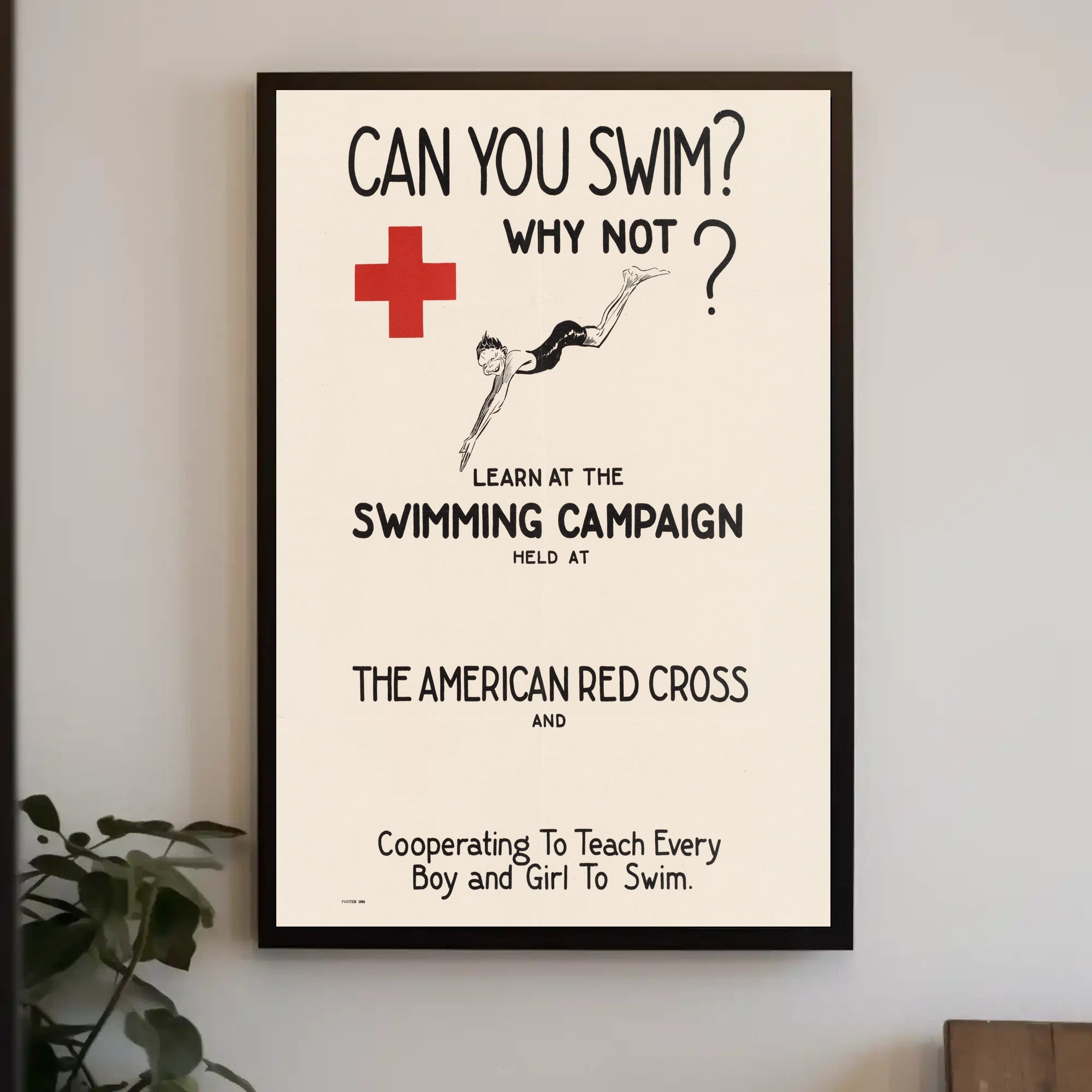 American Red Cross Swimming Campaign Educational or Infographic Poster PosterGoat