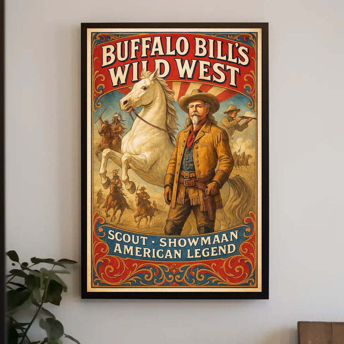 Buffalo Bills Wild West Poster Vintage Travel Wall Art
