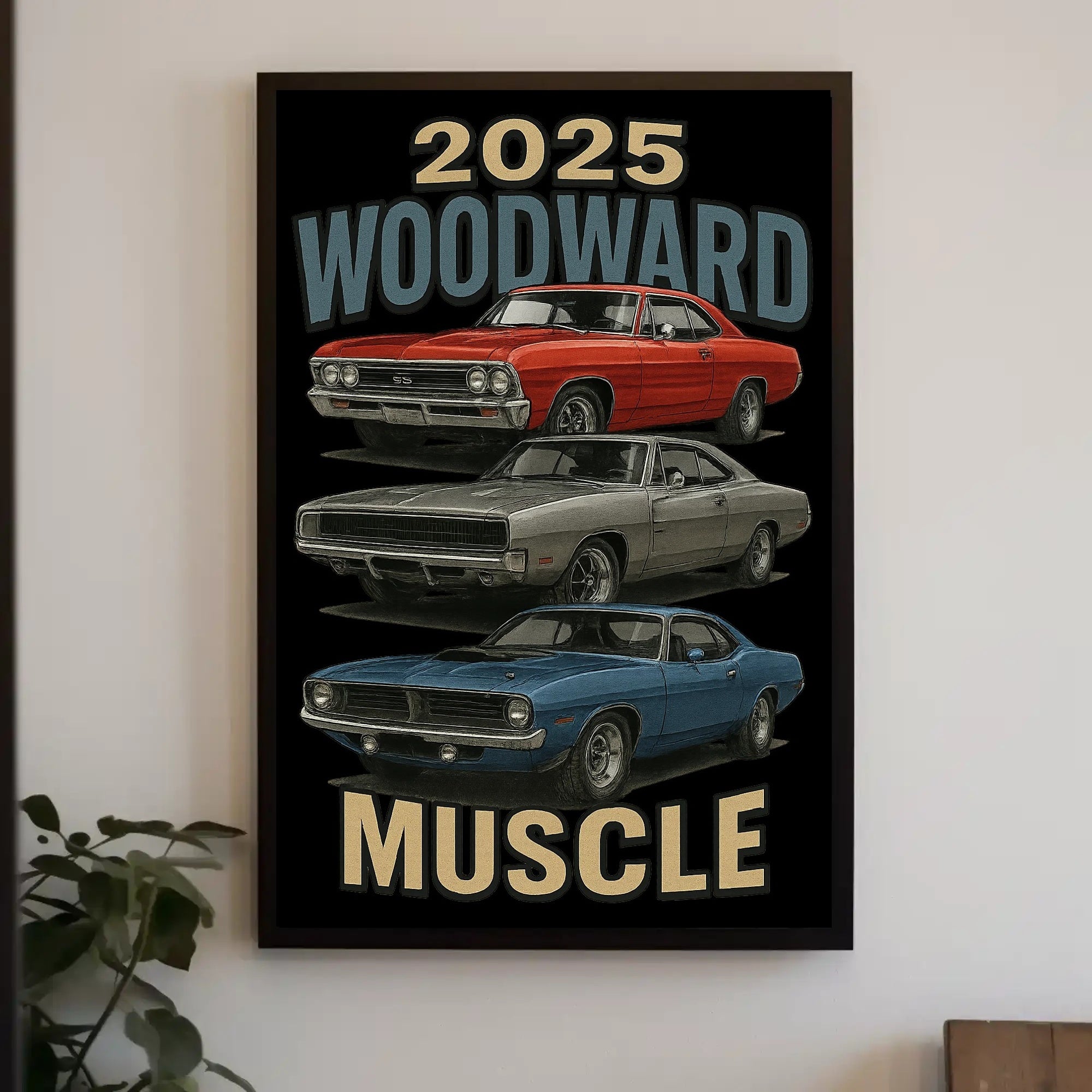 Classic Vintage Muscle Car Event Poster