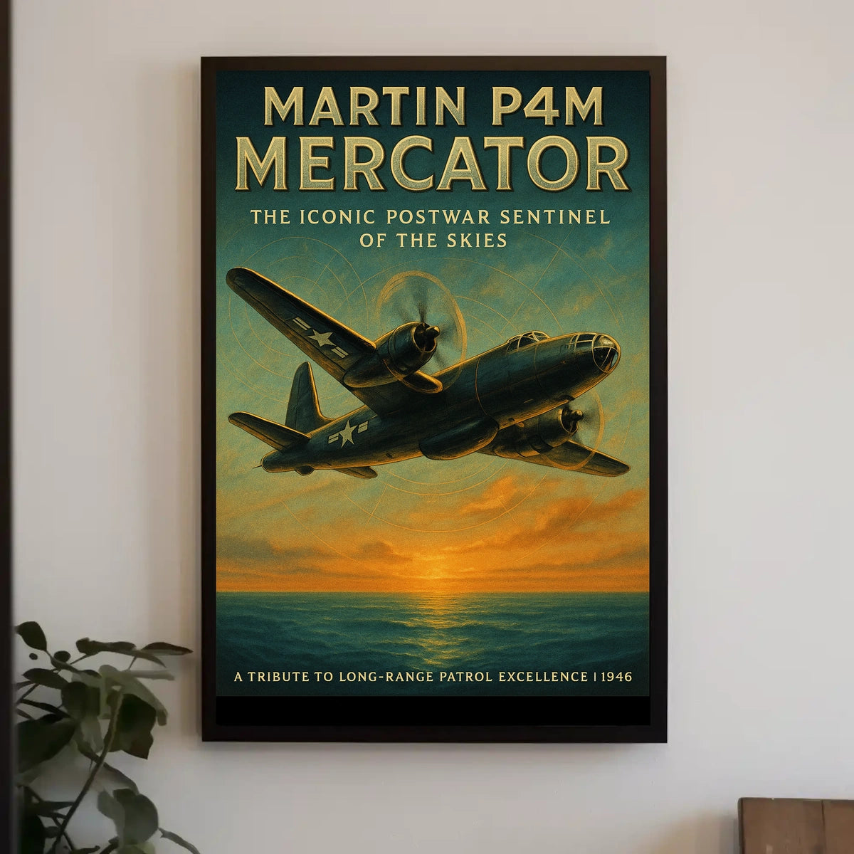 Martin P4M Mercator Vintage Military Recruitment Poster