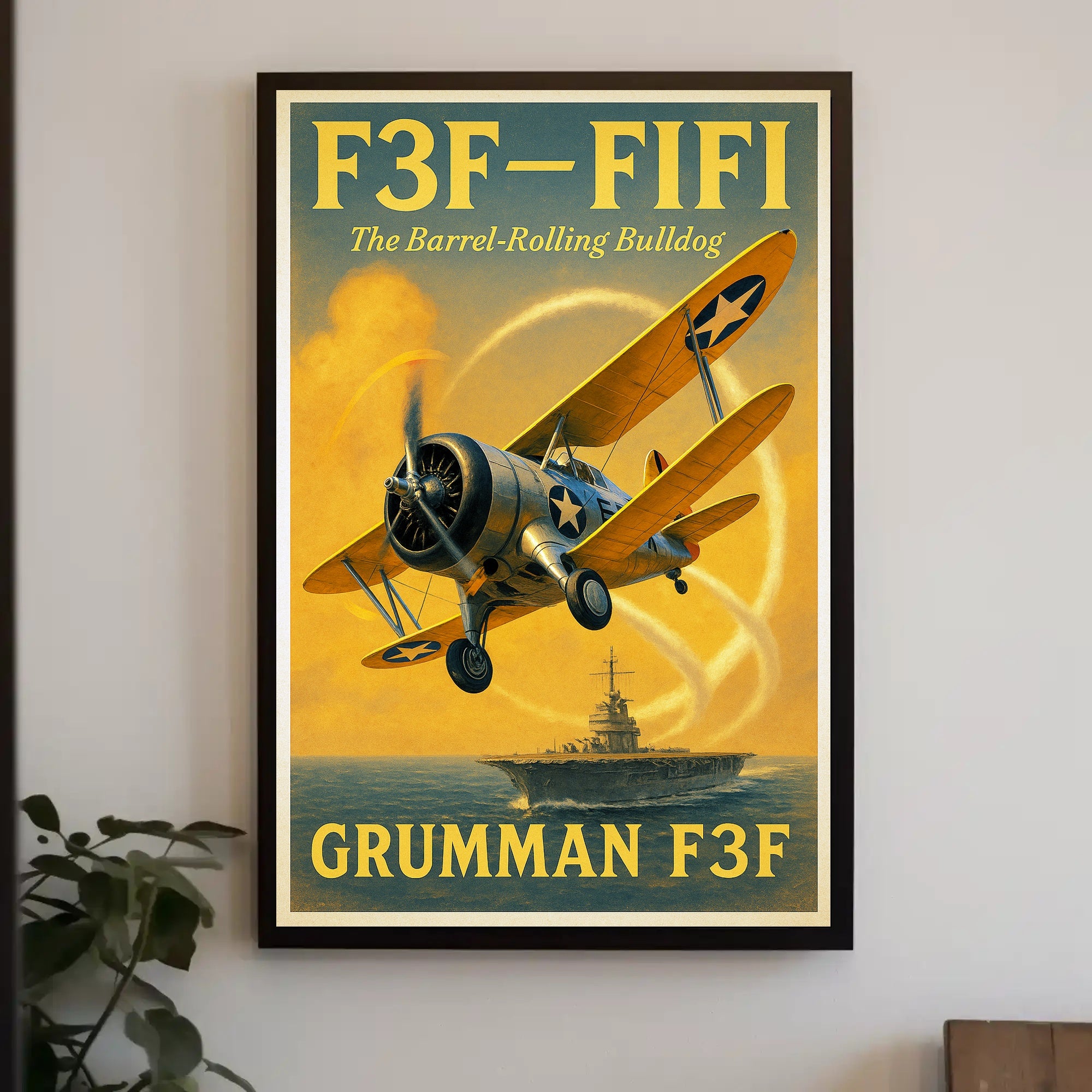Grumman F3F The Barrel-Rolling Bulldog Poster PosterGoat
