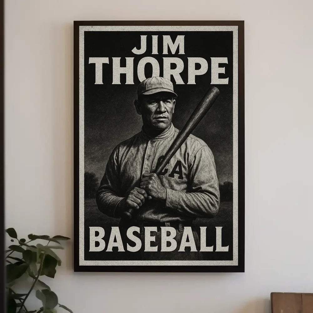 Abstract Baseball Celebration Art Poster