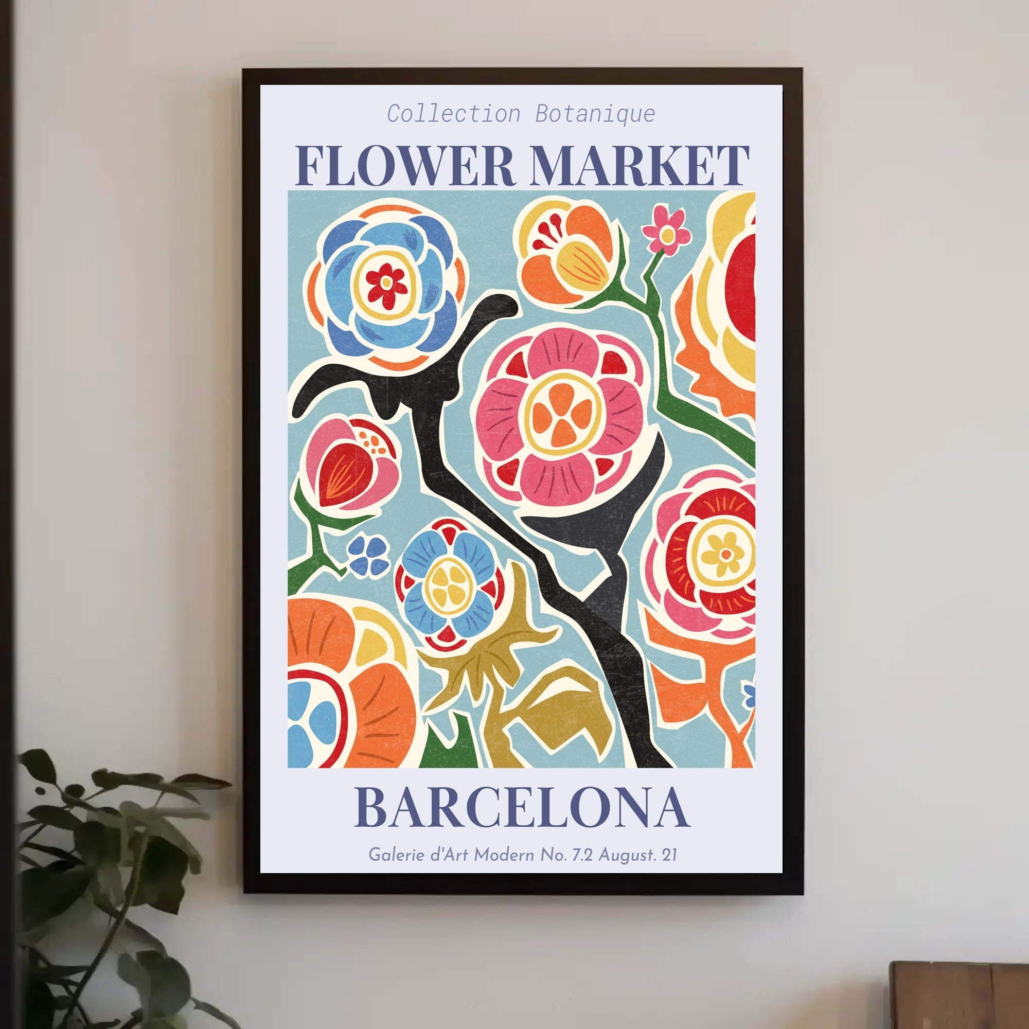 Flower Market in Barcelona Poster