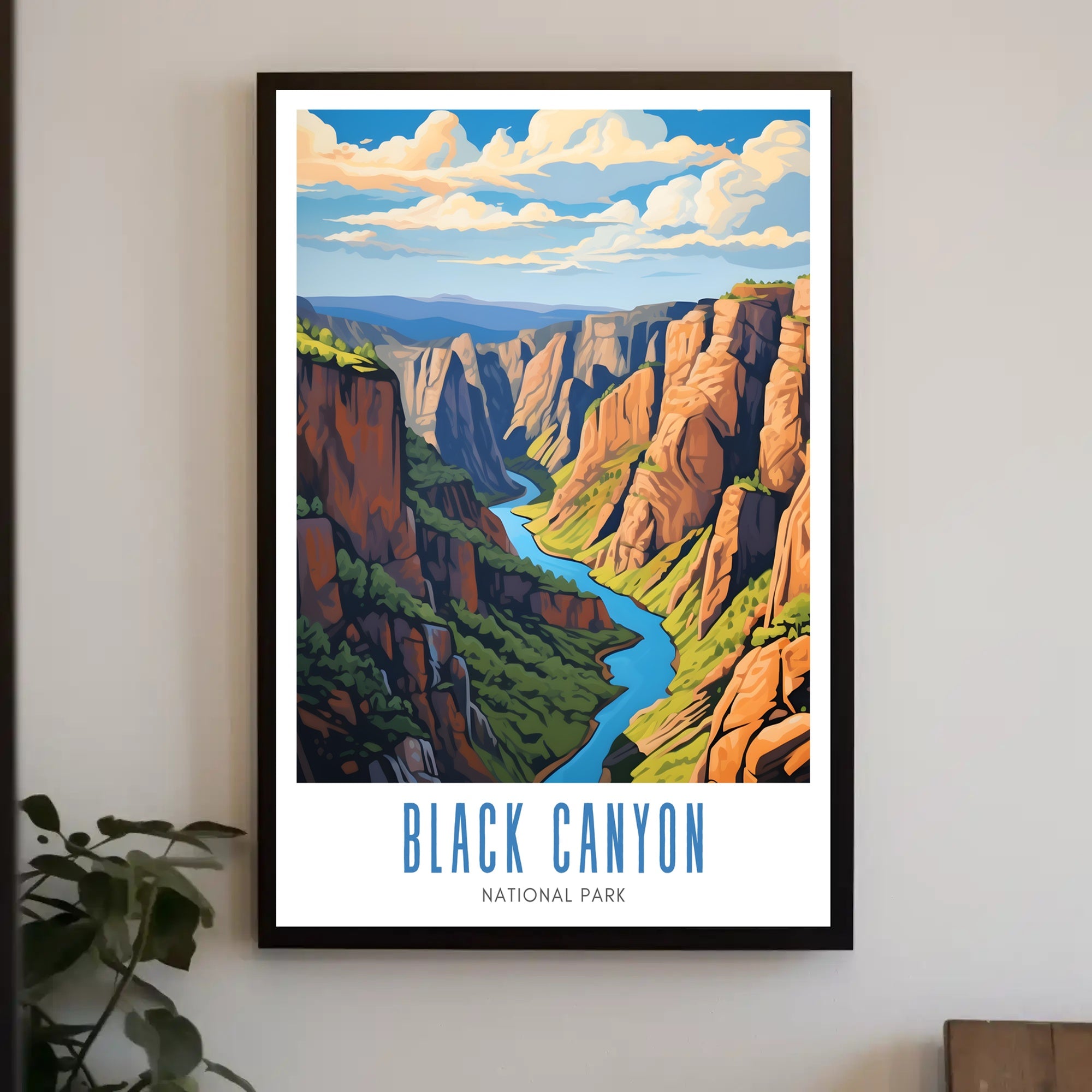 Black Canyon National Park Travel Poster Scenic Art Print