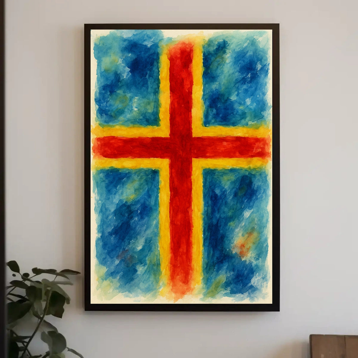 Abstract Nordic Cross Poster