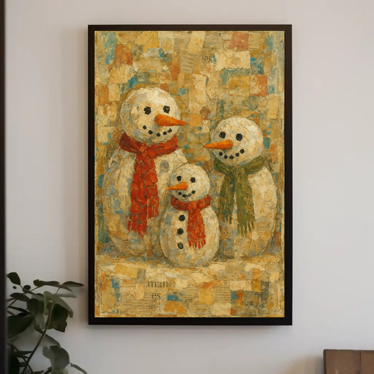 Winter Cheer Snowman Family Poster