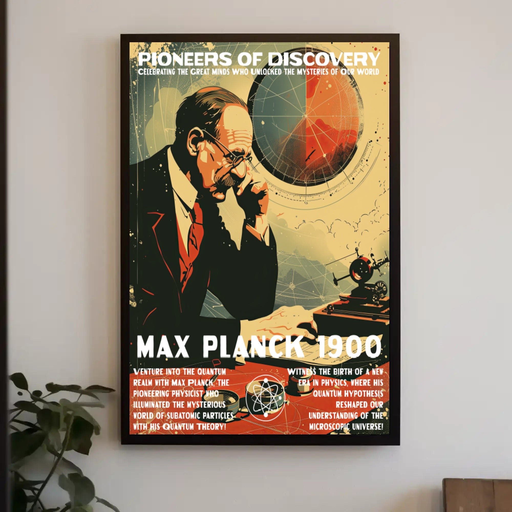 Max Planck Quantum Theory Educational or Infographic Poster