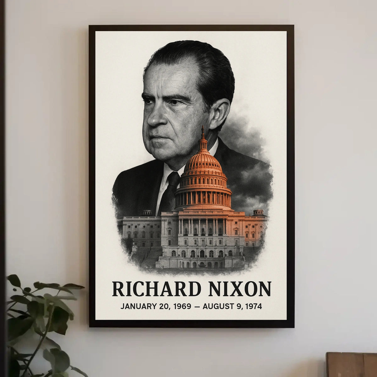 Richard Nixon 37th President of the United States Reflections Poster