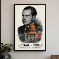 Richard Nixon 37th President of the United States Reflections Poster