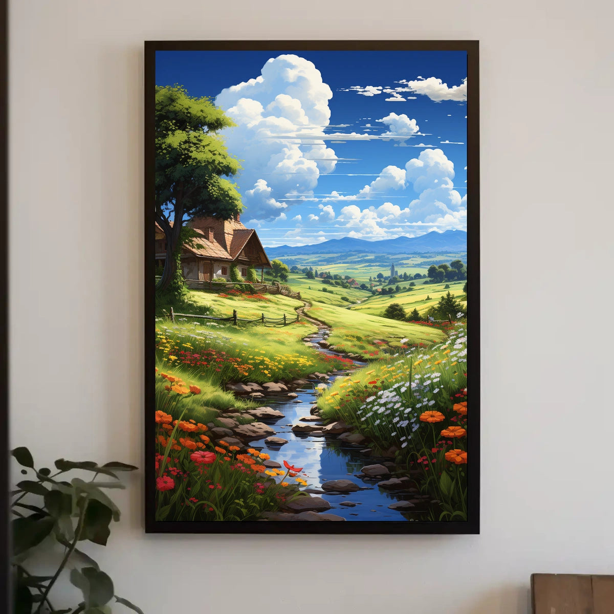 Serene Countryside Landscape Poster