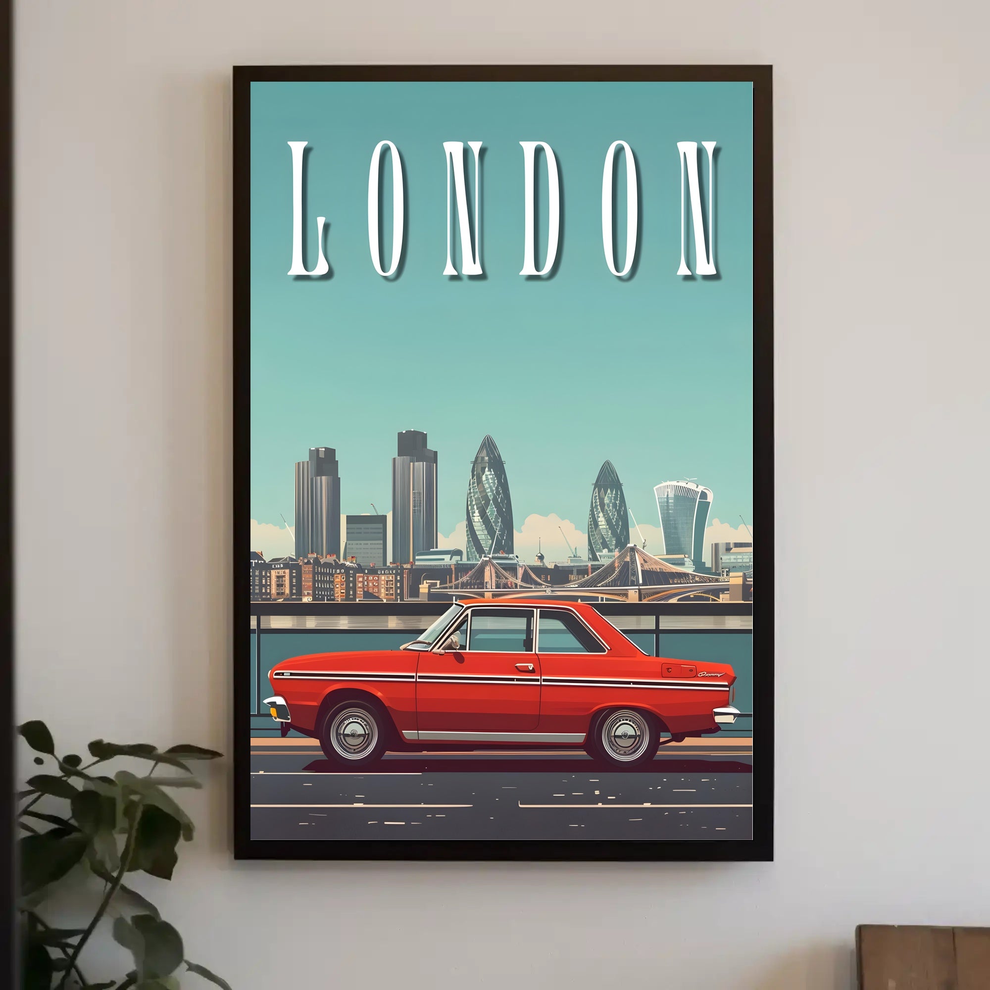 Retro London Journey Poster