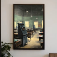 Vintage Classroom Scene Poster