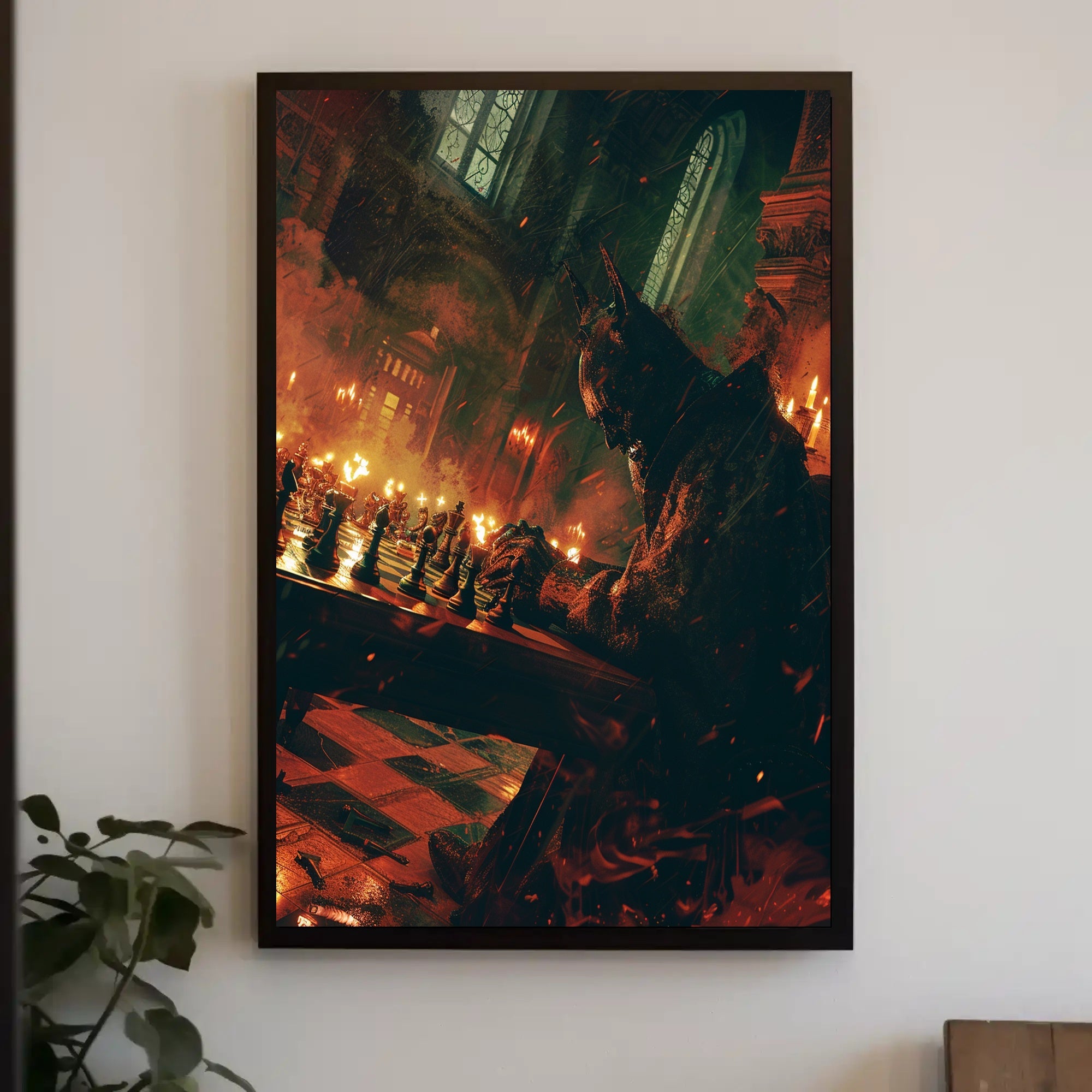 Dark Chess Duel: Mystical Gothic Fantasy Poster