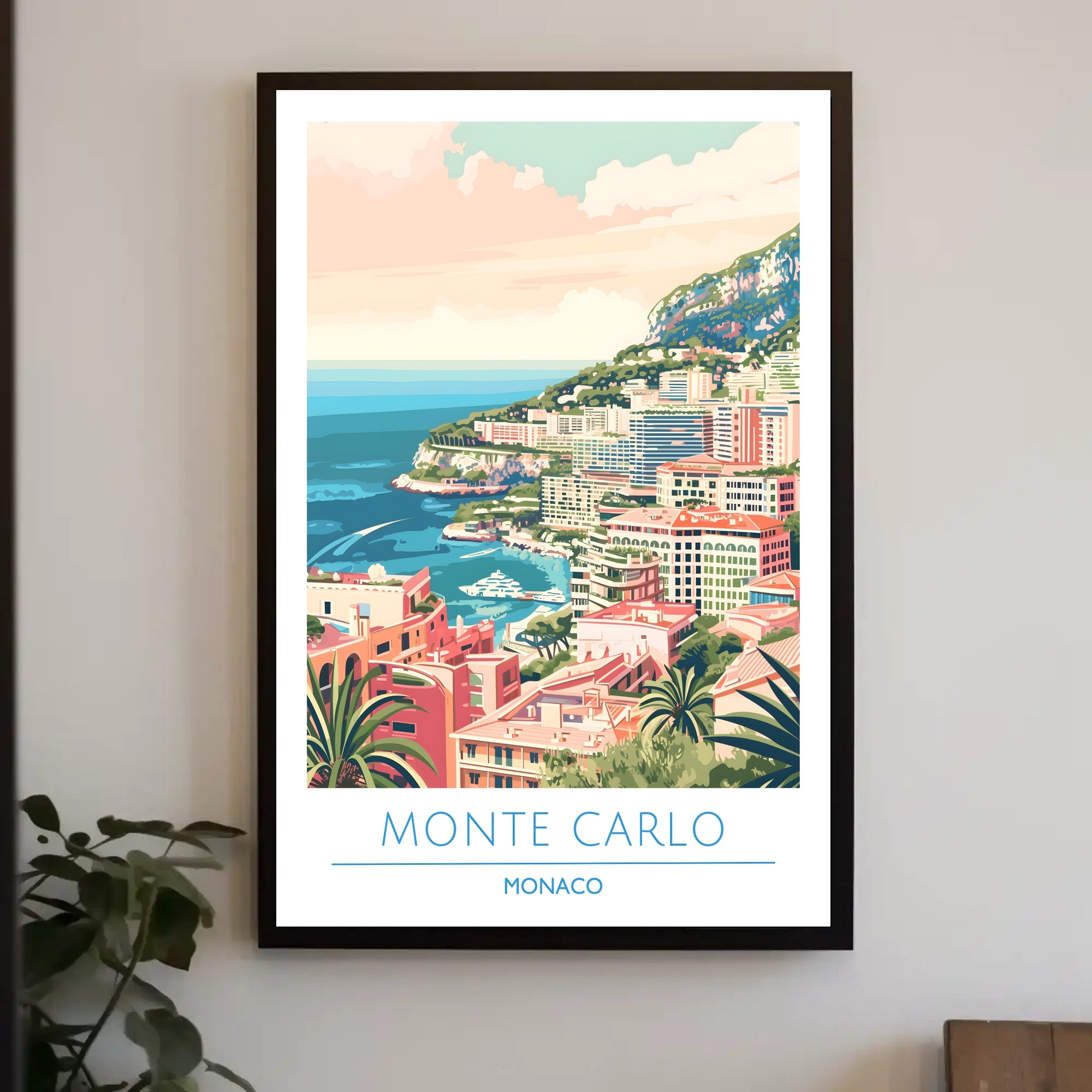 Monte Carlo Coastal Elegance Travel Poster