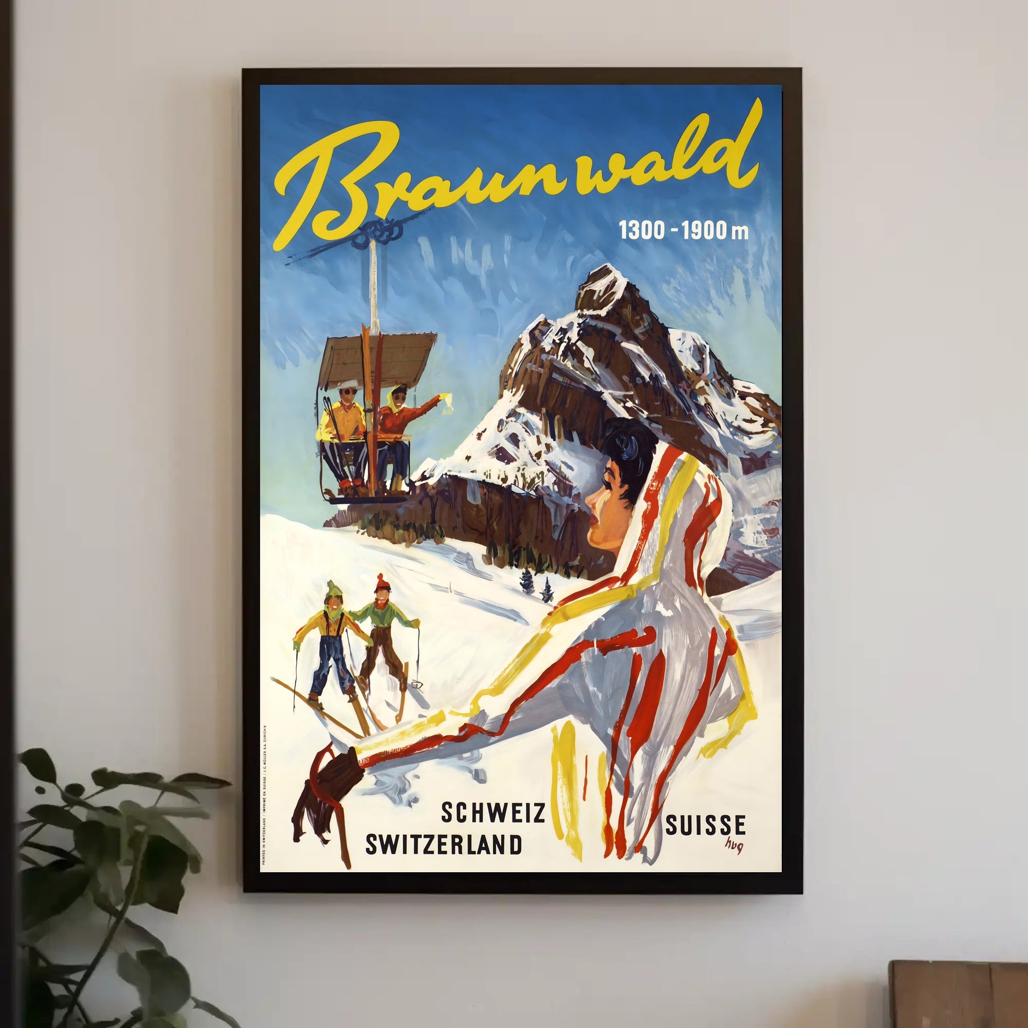 Braunwald Winter Sports Poster PosterGoat