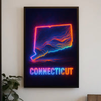 Neon Connecticut Poster