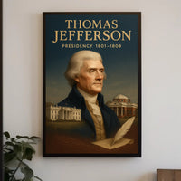 Thomas Jefferson Vintage Presidential Art Print - Historical Poster