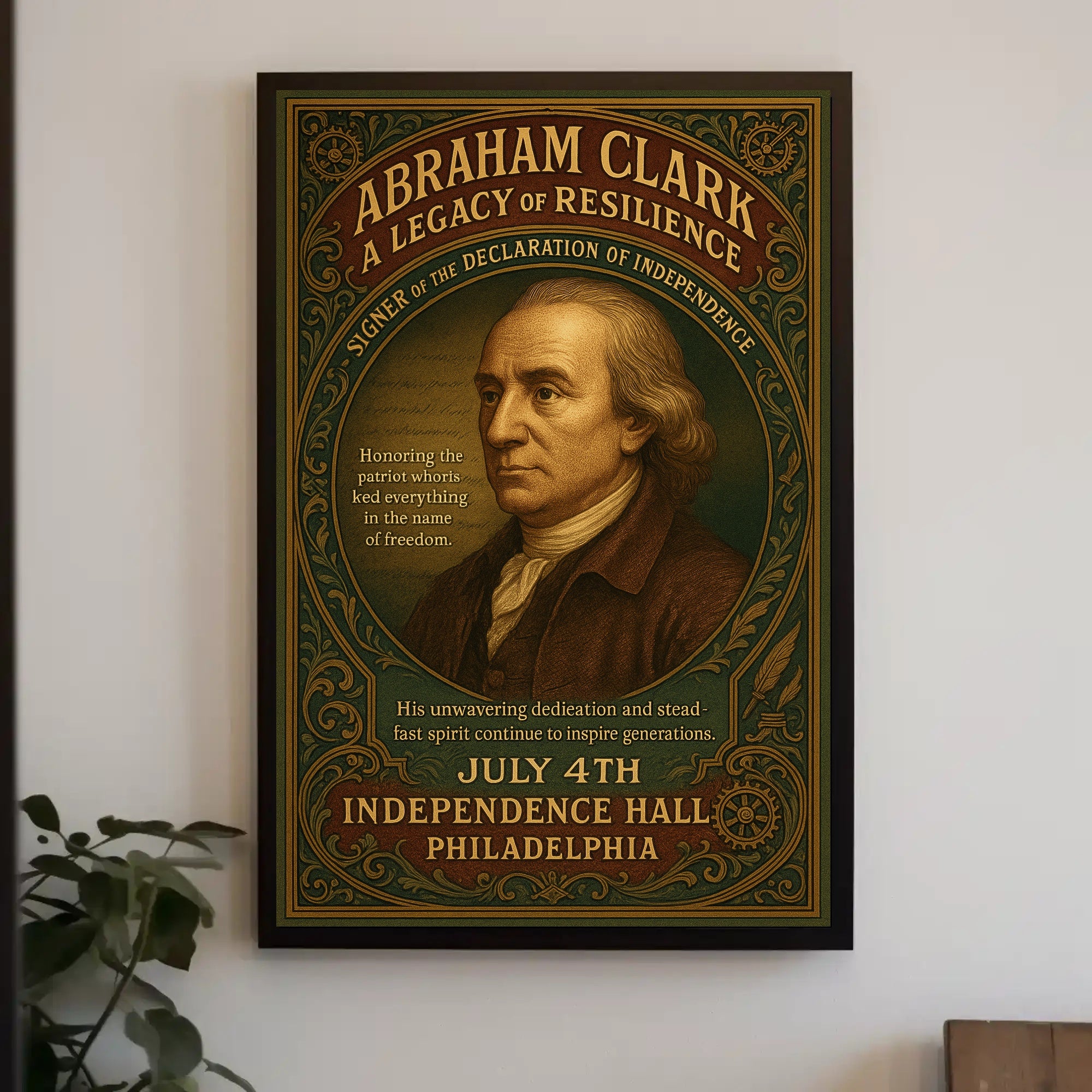 Revolutionary Patriot at Independence Hall Historical or Presidential Poster