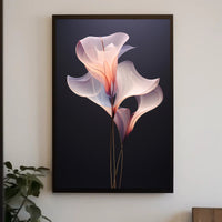Elegant Floral Abstract Art with Harmonious Color Poster