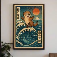 Otters Ocean Adventure Poster