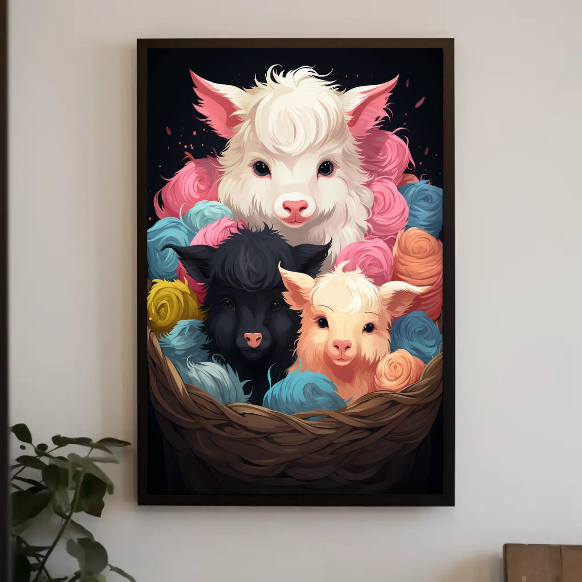 Basket Of Fluffy Friends Poster