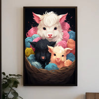 Basket Of Fluffy Friends Poster
