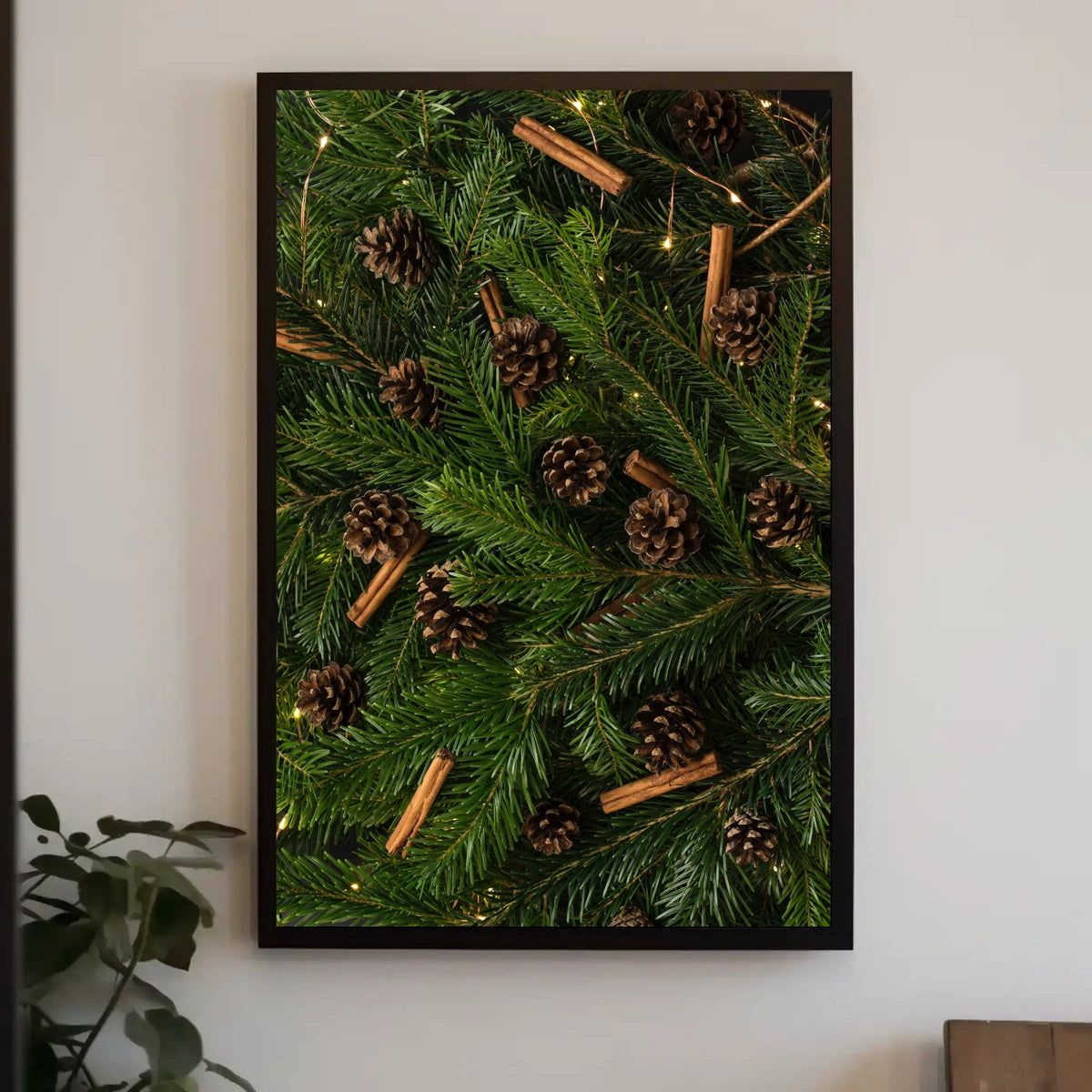 Festive Natural Christmas Arrangement Poster - Abstract or Artistic Poster