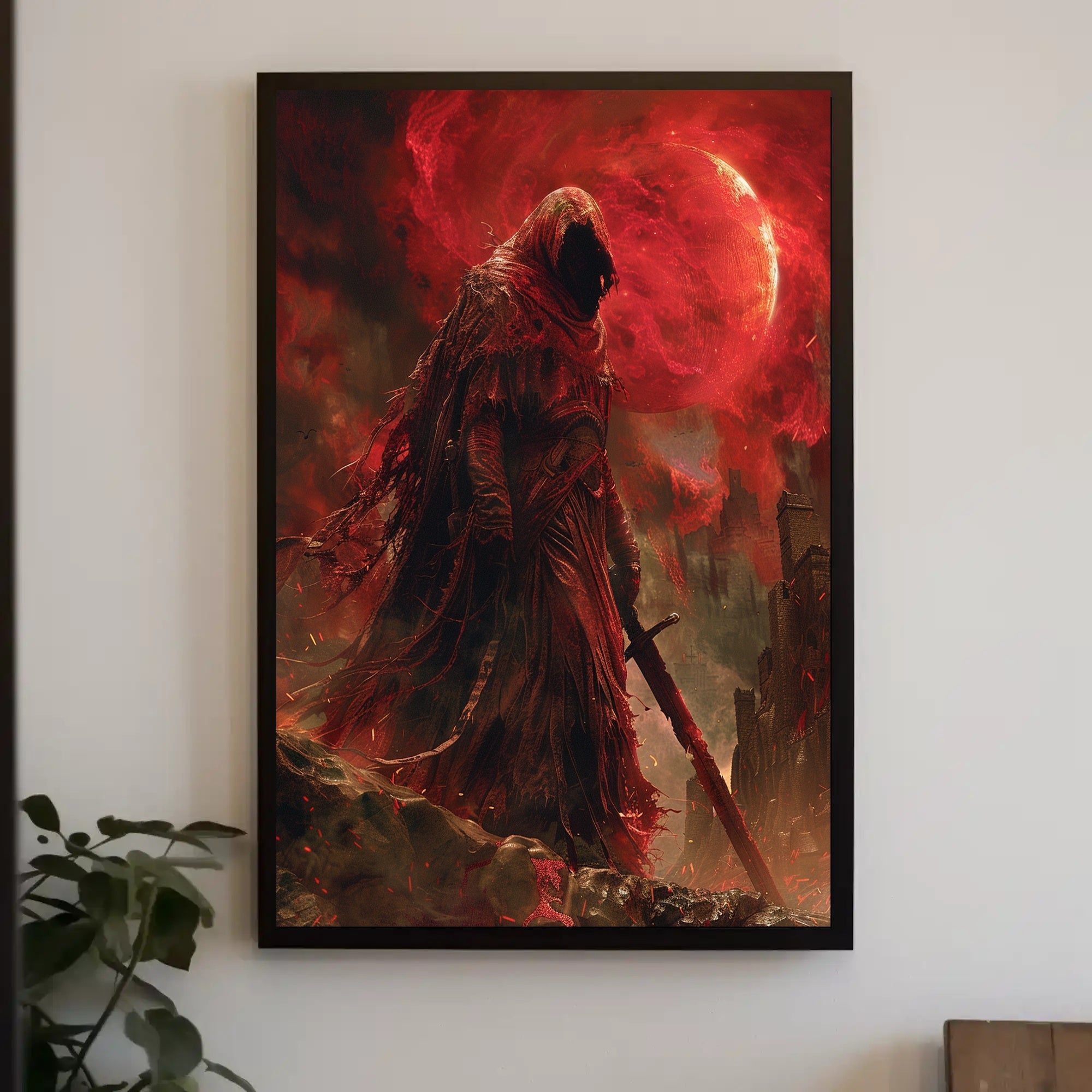 The Crimson Wraith Art Print Poster for Home Decor PosterGoat