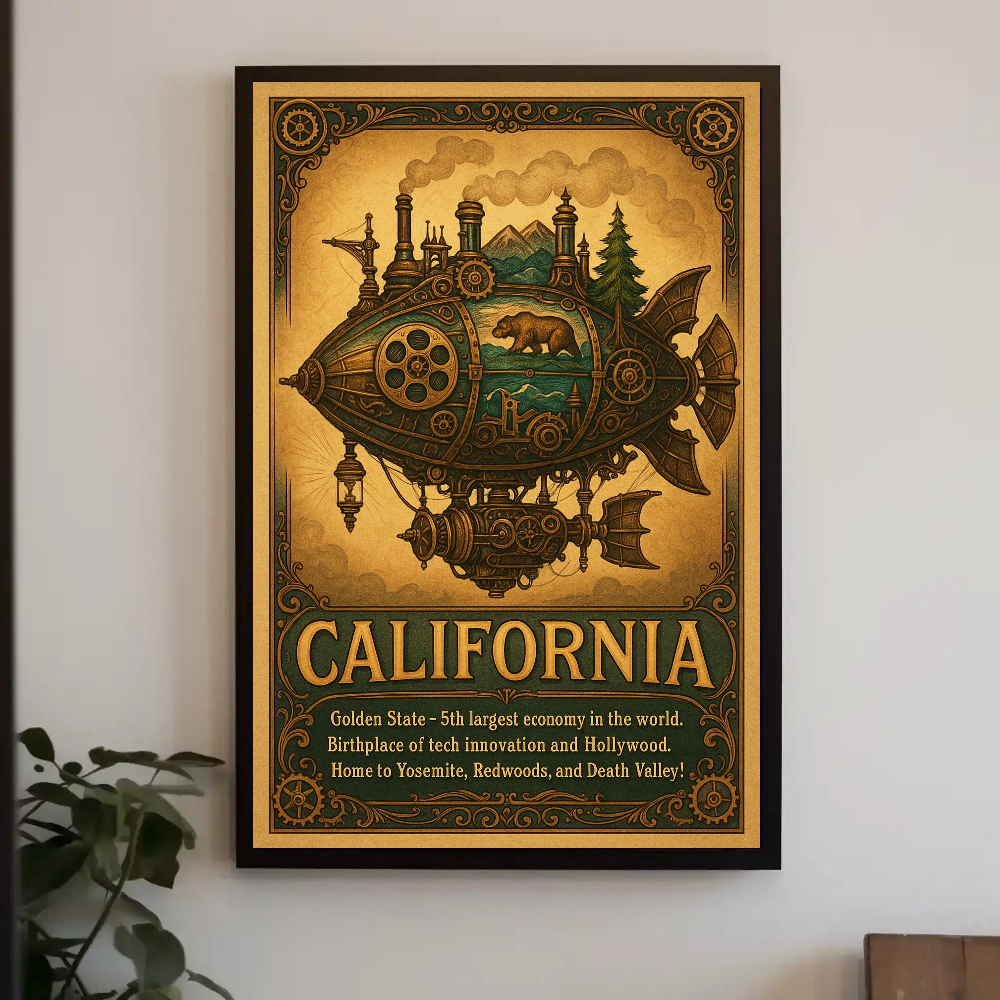 California The Golden State Poster