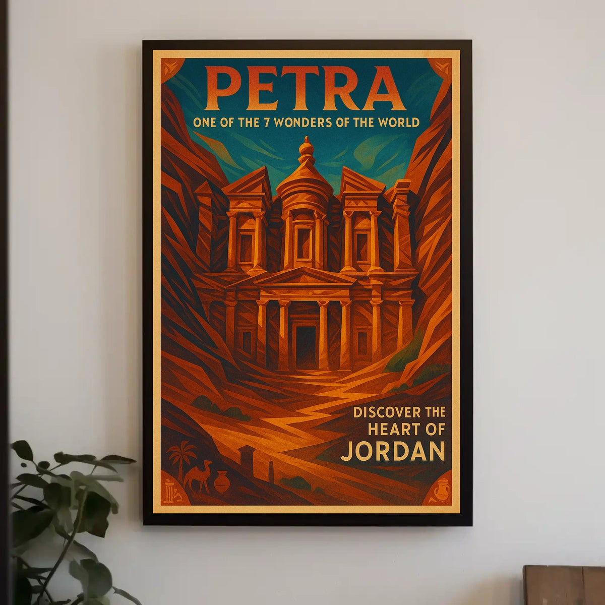 Petra One of the 7 Wonders of the World Poster