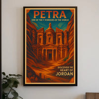 Petra One of the 7 Wonders of the World Poster