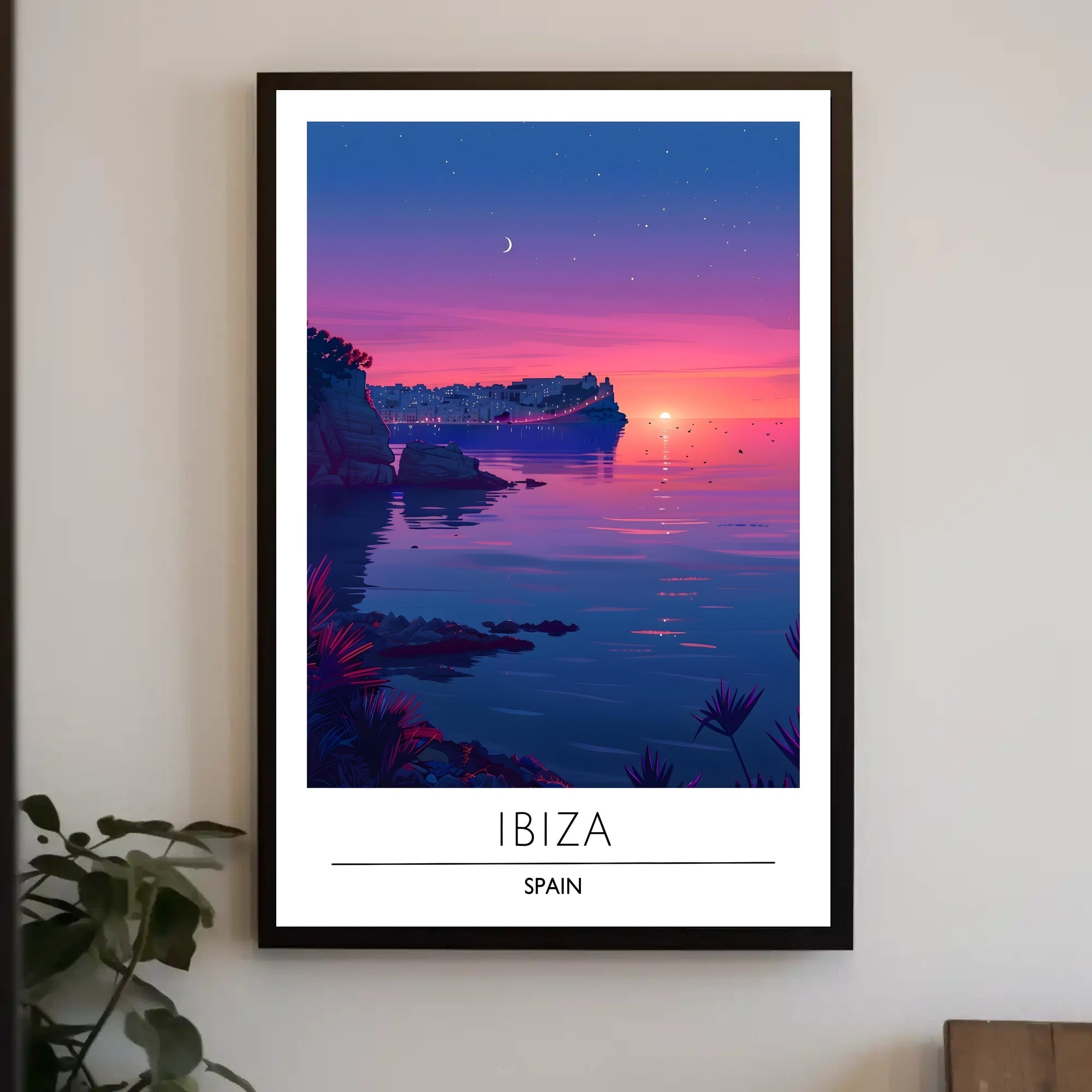 Ibiza Sunset Serenity Art Travel Poster