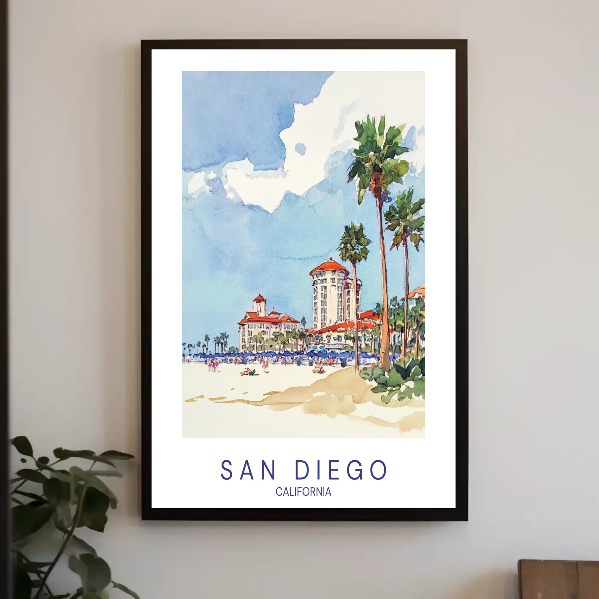 San Diego Beachfront Poster PosterGoat