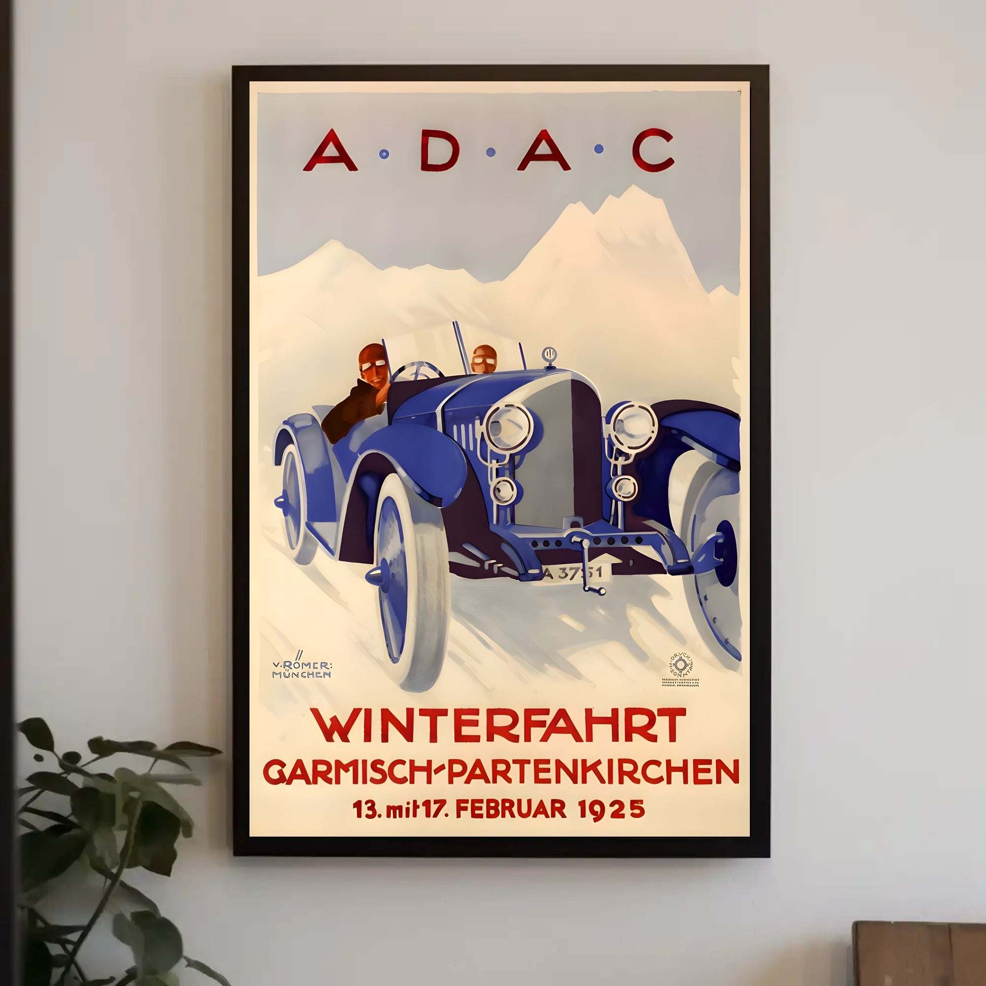 Winterfahrt 1925 Advertisement Poster