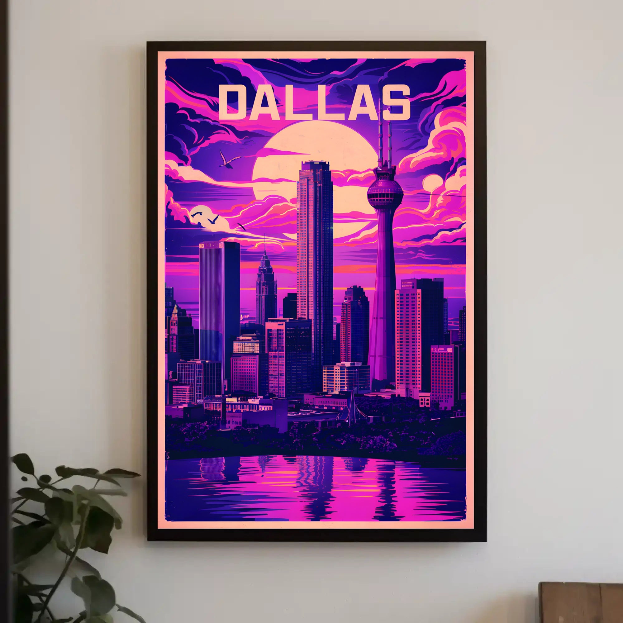 Dallas Skyline at Dusk Poster