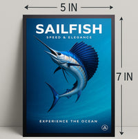 Sailfish Speed & Elegance Poster PosterGoat